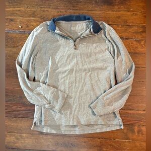 J. Crew 100% cotton gray quarter zip jacket sweater size M